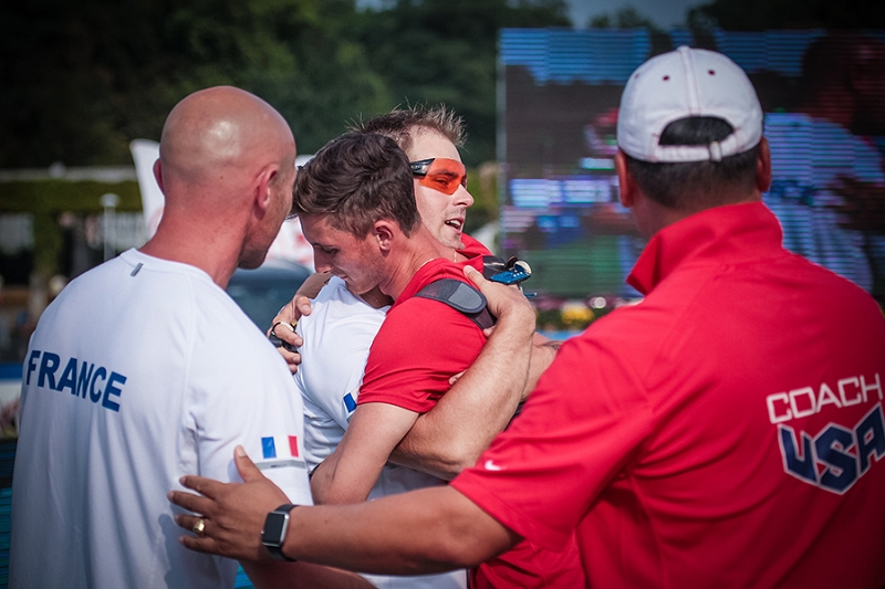 A15_0235.jpg - WROCLAW, Poland - AUGUST 16:  In this handout image provided by the World Archery Federation, Xxxx Xxxx (XXX) shoots in the recurve mens gold final at the Archery World Cup on August 16 in Wroclaw, Poland. (Photo by Dean Alberga/World Archery Federation via Getty Images) *** Local Caption *** Abhishek Verma